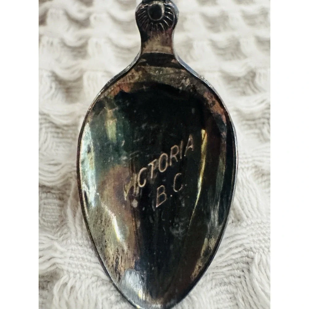 Vintage Victoria BC Parliament Building Souvenir Spoon Silver Tone